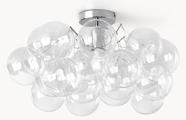Lampada da soffitto a sfera in vetro Bubbles Chrome
