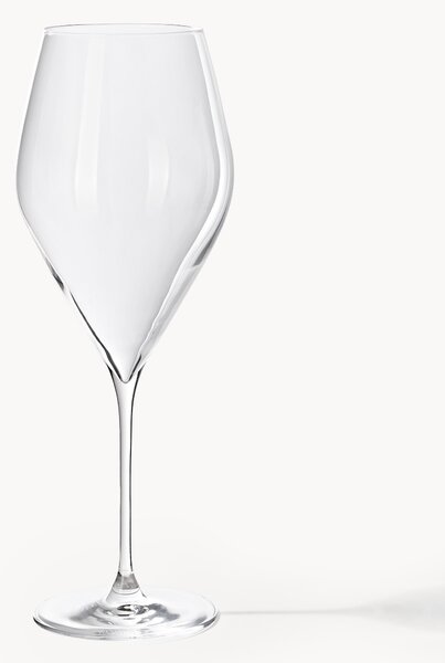 Set di 4 bicchieri da vino rosso in cristallo Silvio