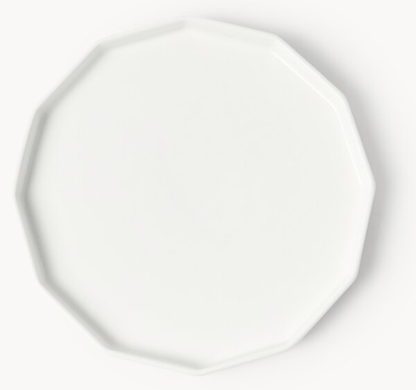 Set di 4 piatti da colazione in porcellana Angoli