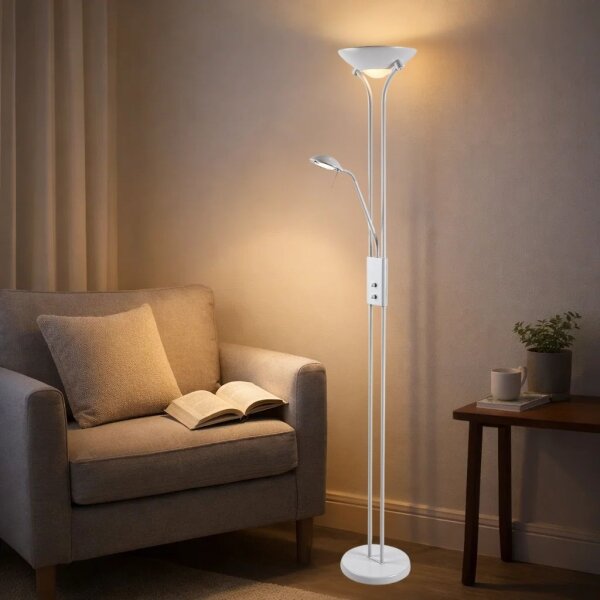 Brilagi - Lampada da terra dimmerabile SCARLETT 1xR7s/230W/230V + 1xG9/40W bianca