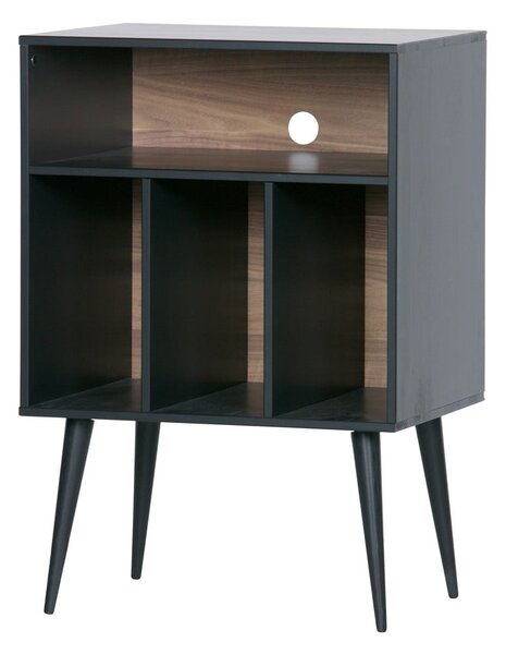 Credenza nera per gramofono in legno di pino 60x83 cmJames - WOOOD
