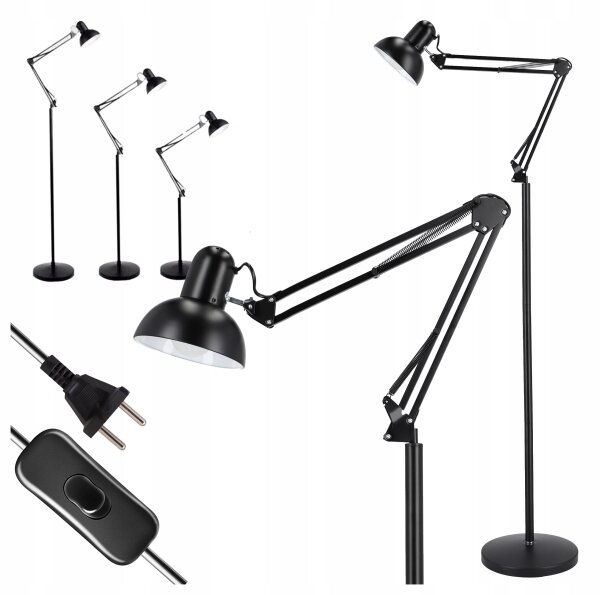 Lampada da terra 1xE27/40W/230V nera