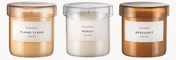 Set di 3 candele profumate Valoa (Ylang-Ylang, Neroli e Bergamotto)
