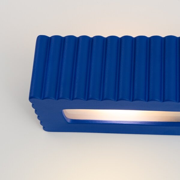 Sollux SL.1889 - Applique RIGATA 1xE27/15W/230V ceramica/blu