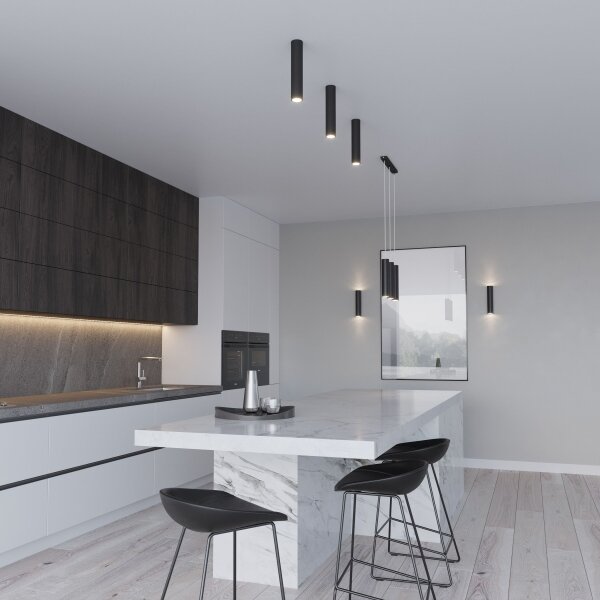 Sollux SL.1869 - Sospensione a cavo LAGOS 2xGU10/10W/230V nero