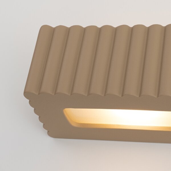 Sollux SL.1887 - Applique RIGATA 1xE27/15W/230V ceramica/taupe