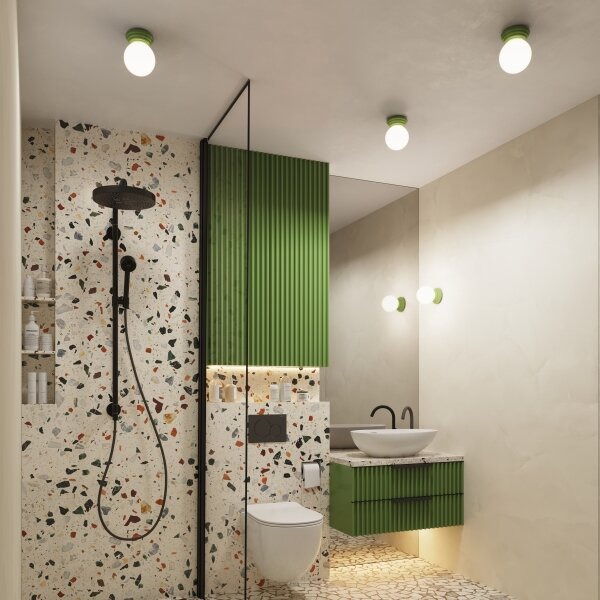 Sollux SL.1894 - Applique da bagno ZORI 1xG9/8W/230V IP44 verde