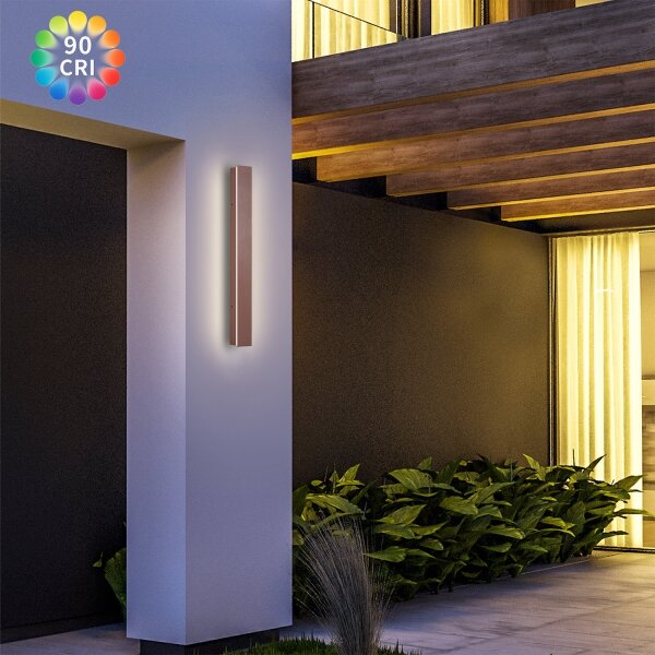 Brilagi - Applique LED da esterno LINEAR LED/12W/230V 3000K IP65 50 cm marrone CRI 90