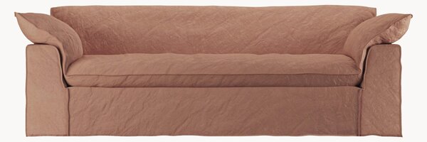 Divano 3 posti in lino Nomad, rosa antico