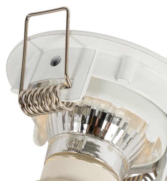 Set di 12 faretti incasso bianchi GU10 35mm - Edu