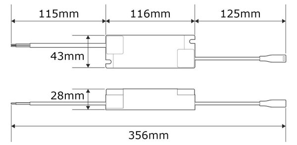 Alimentatore Dimmerabile TRIAC per Fari Luce Indiretta 20W Alimentatore Dimmerabile