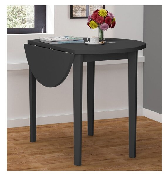 Tavolo da pranzo pieghevole nero Quer, ⌀ 92 cm Trento - Støraa
