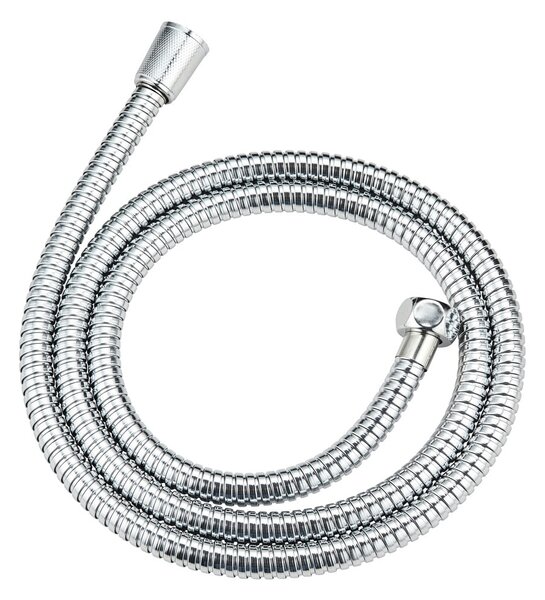 Soffione doccia con tubo flessibile in argento lucido Basic Line - Wenko