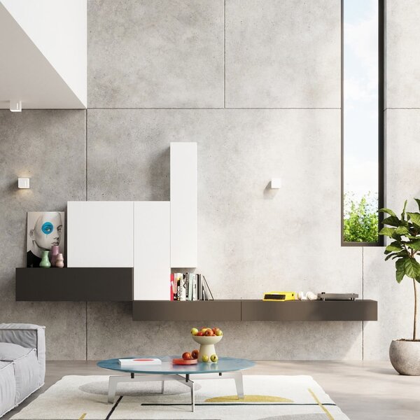 Lampada da soffitto bianca con paralume in metallo 10x10 cm Pax - Sollux