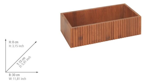 Scatola di colore naturale in bambù 30x15x8 cm Mera – Wenko