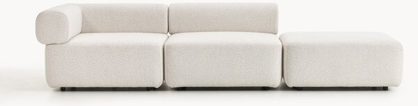 Chaise longue componibile in bouclé Anton