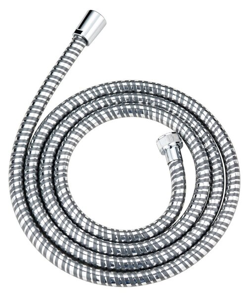 Soffione doccia con tubo flessibile color argento lucido Basic Line – Wenko