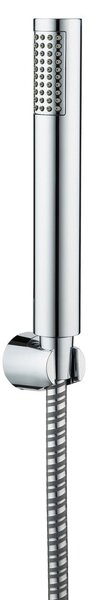 Soffione doccia con tubo flessibile color argento lucido Basic Line – Wenko