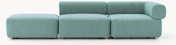Chaise longue componibile in bouclé Anton
