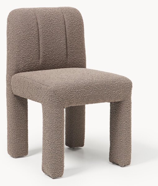 Sedia imbottita in bouclé Lukas
