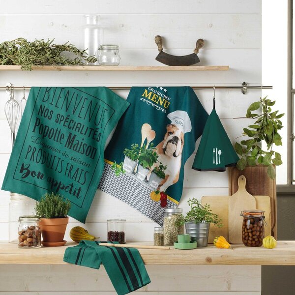 Asciugamano in cotone 50x70 cm Hot dog - douceur d'intérieur