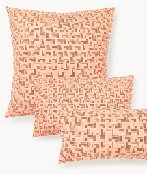 Federa in cotone percalle con stampa geometrica Inki