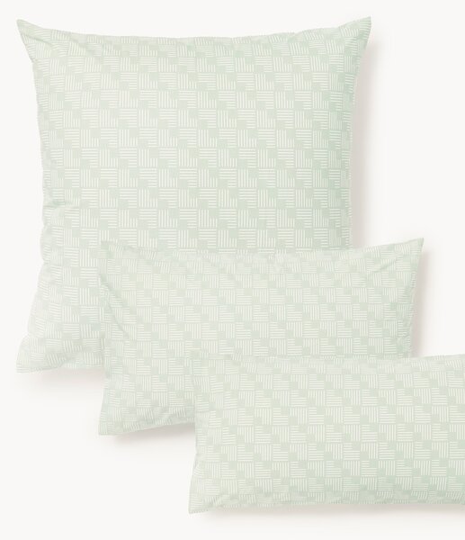 Federa in cotone percalle con stampa geometrica Inki