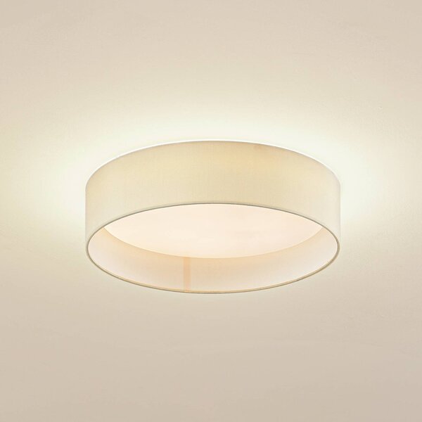 Plafoniera a LED Eilif Lindby, Crema / Ambra, Soggiorno / Sala da pranzo, Tessuto / Stoffa / Seta, Moderno, Plafoniera LED