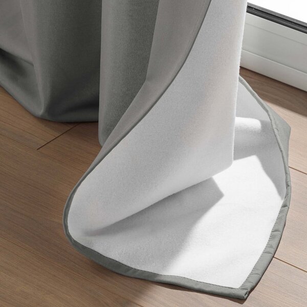 Tenda termoisolante grigia in microfibra 135x260 cm Micropolar – douceur d'intérieur