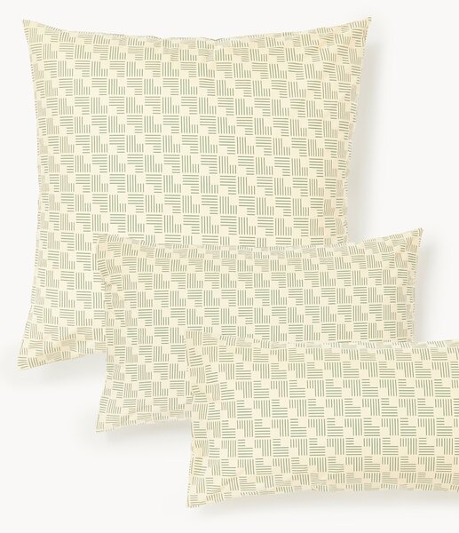 Federa in cotone percalle con stampa geometrica Inki