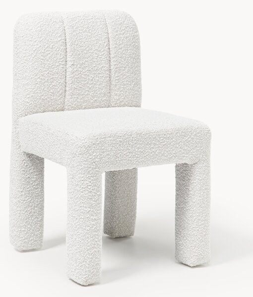 Sedia imbottita in bouclé Lukas