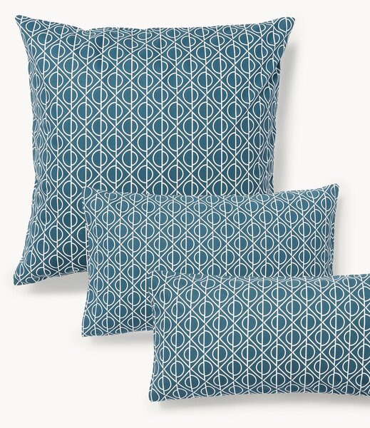 Federa in cotone con stampa geometrica Jella