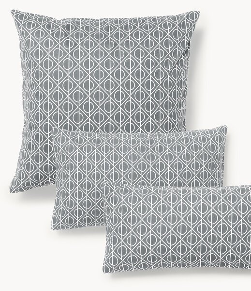Federa in cotone con stampa geometrica Jella