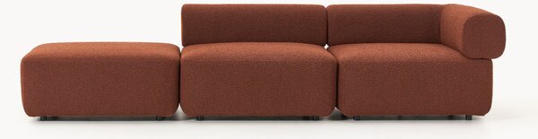 Poggiapiedi componibile in bouclé Anton