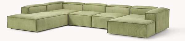 Divano XL componibile in velluto a coste Lennon