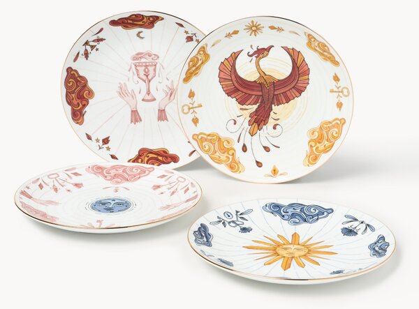 Set di 4 piatti da colazione Mystic