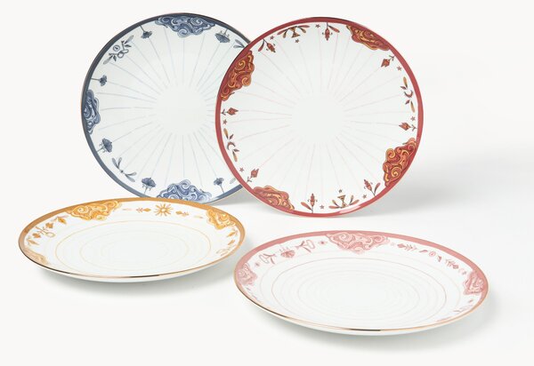 Set di 4 piatti piani Mystic
