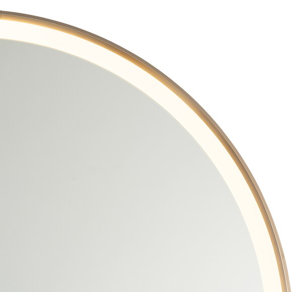 Specchio da bagno oro rosa 70 cm con LED e dimmer touch - Miral