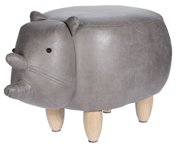 Home&Styling Sgabello 64x35 cm a Forma di Rinoceronte