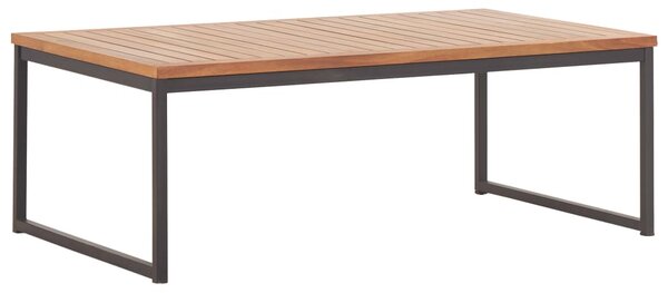 Tavolino da Caffè 100x60x36cm Legno Massello di Acacia Acciaio