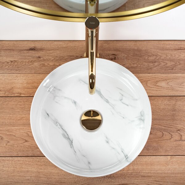 Lavabo da appoggio Rea Sami Nature Marble