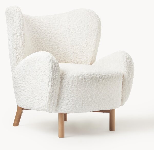 Poltrona Bergère in teddy Kalia