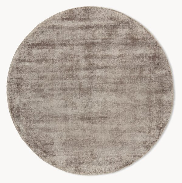 Tappeto rotondo in viscosa fatto a mano Jane