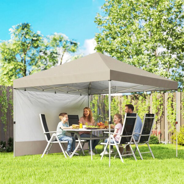 Outsunny Gazebo 3x3m, Waterproof for Garden and Outdoor Parties, Beige | Aosom Italy