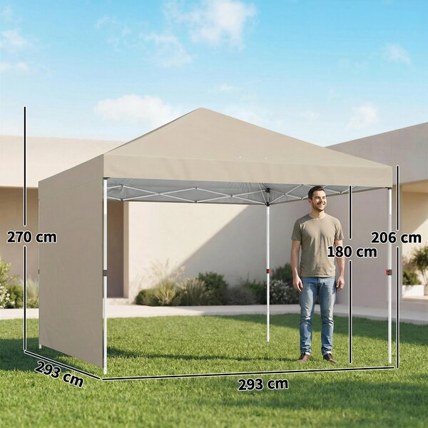 Outsunny Gazebo 3x3m, Waterproof for Garden and Outdoor Parties, Beige | Aosom Italy