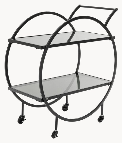 Carrello da portata con piani in vetro Loft