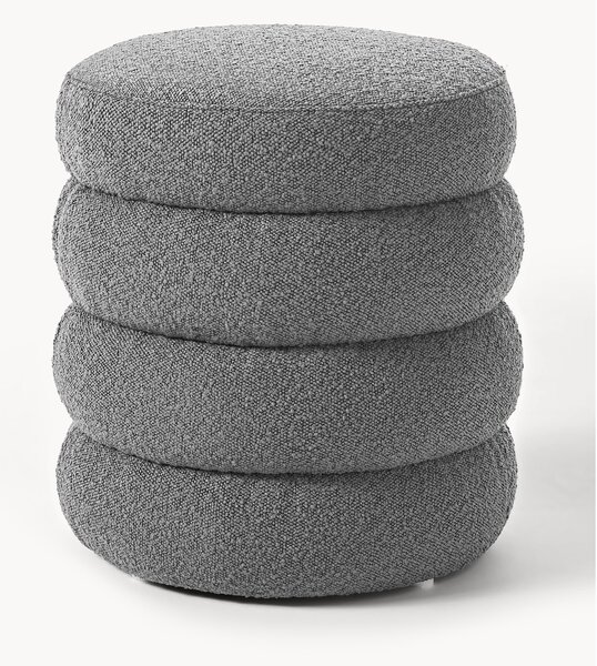 Pouf imbottito in bouclé Alto