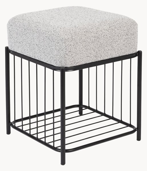 Pouf contenitore in bouclé Milou