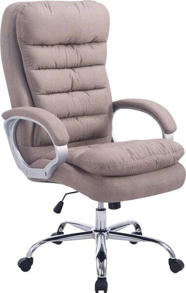 Sedia ergonomica da ufficio XXL - Sedia da ufficio - Tessuto di facile manutenzione UpleCholsthery | Colore: Taupe