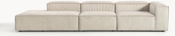 Chaise lounge XL componibile in velluto a coste Lennon